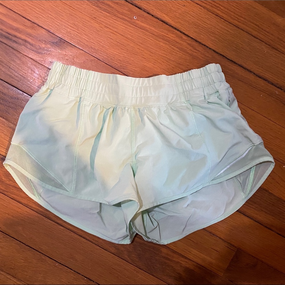 Mint green Lululemon Hotta hot shorts
